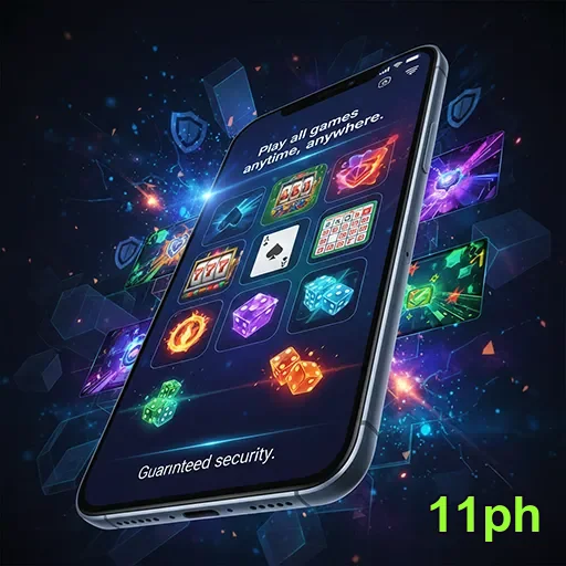 User enjoying casino games on mobile with 11ph app